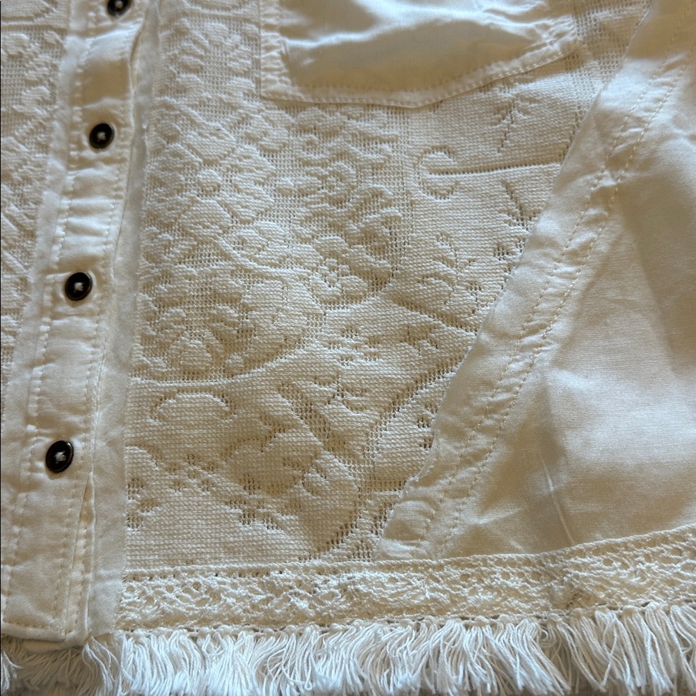 Anthropologie Pilcro Sleeveless Button-Front Lace Blouse size Small - Picture 7 of 8